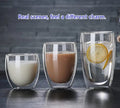 Double Walled Borosilicate Glass 250ml | Heat Insulated | Coffee, Tea & Cold Drinks