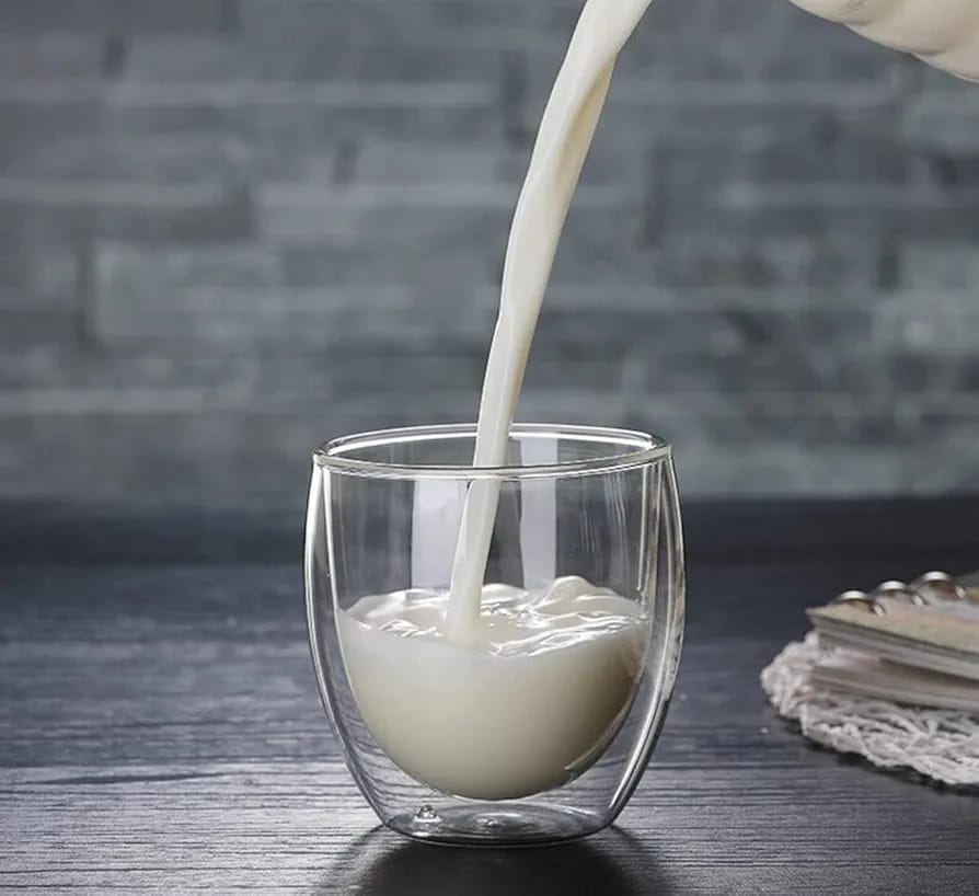 Double Walled Borosilicate Glass 250ml | Heat Insulated | Coffee, Tea & Cold Drinks