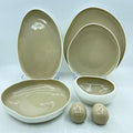 27PCS Elegant European Double Glaze Porcelain Dinner Set