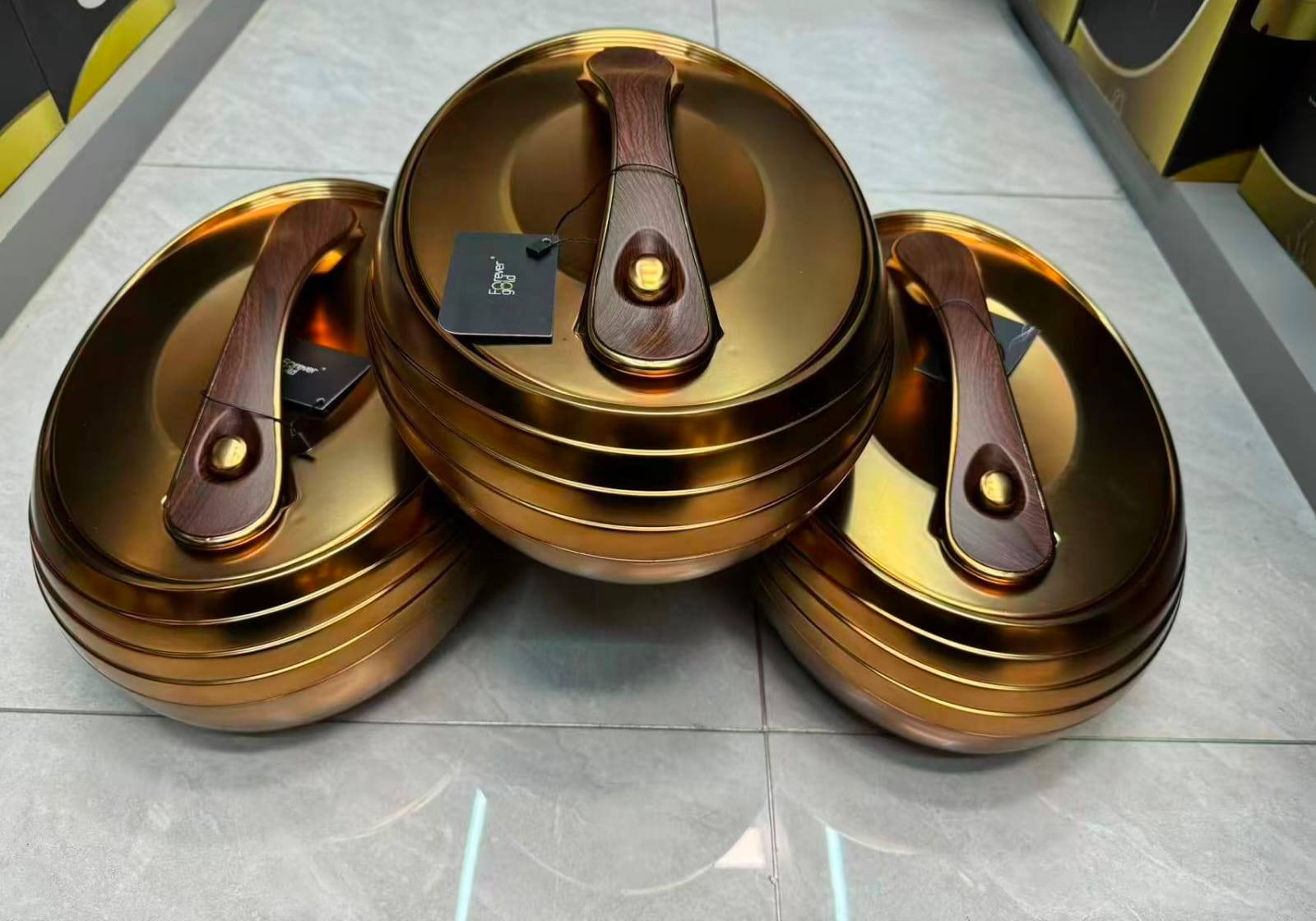 Forever Gold Metallic Gold Finish Oval Insulated Food Warmer Casserole Hotpot | 4L, 5L & 6L