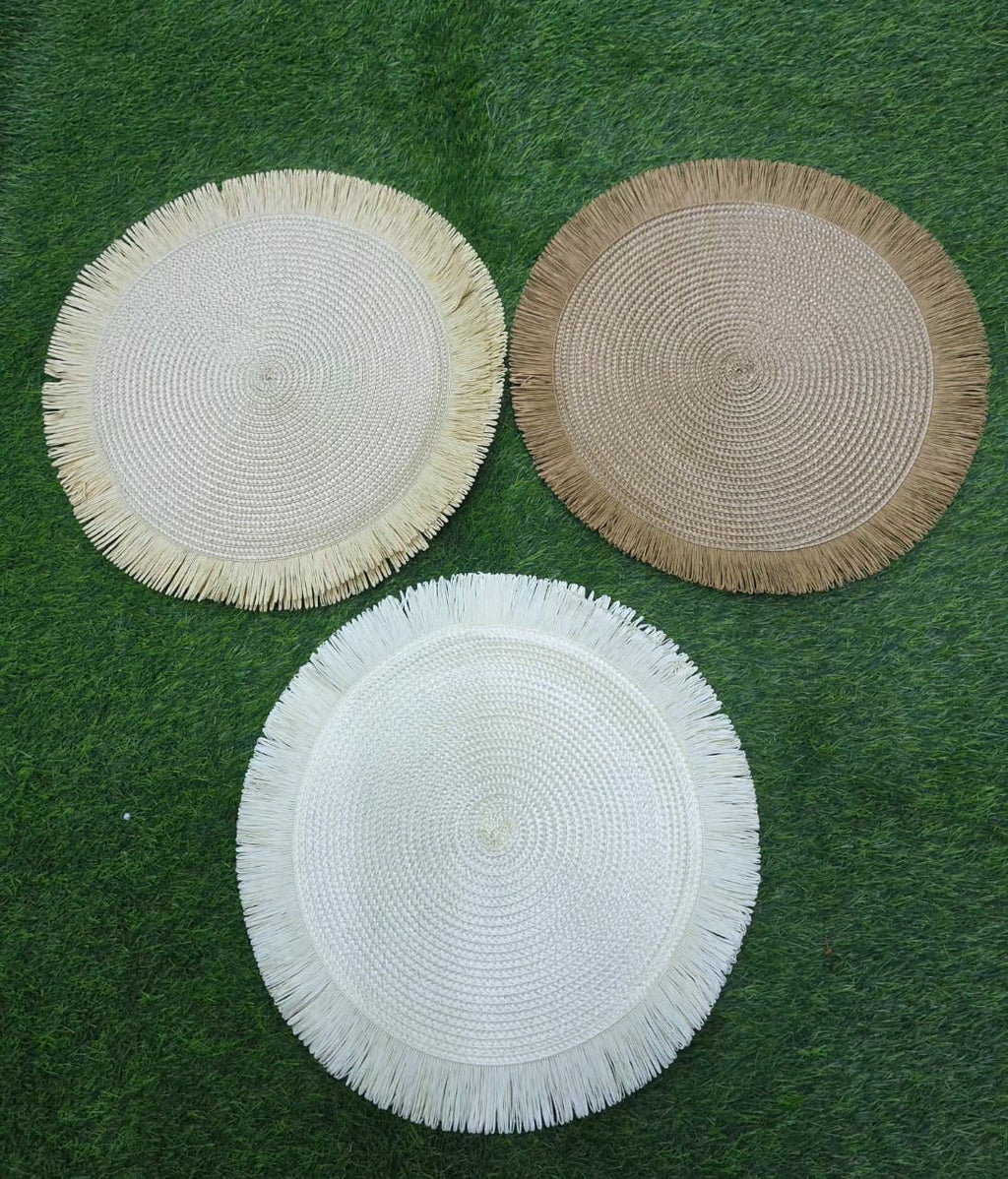 Round Elegant Braided Boho Placemats – Set of 6