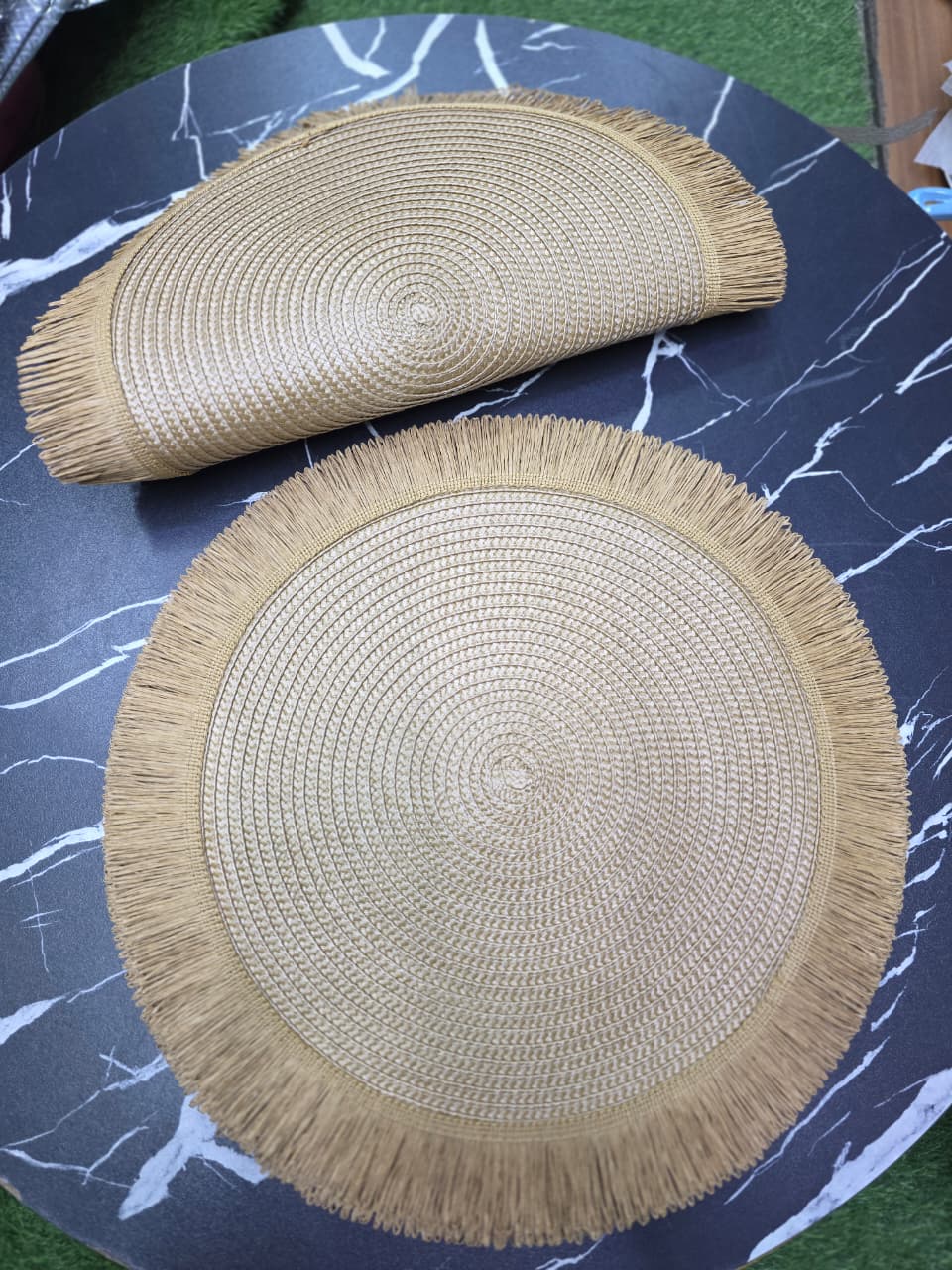 Round Elegant Braided Boho Placemats – Set of 6