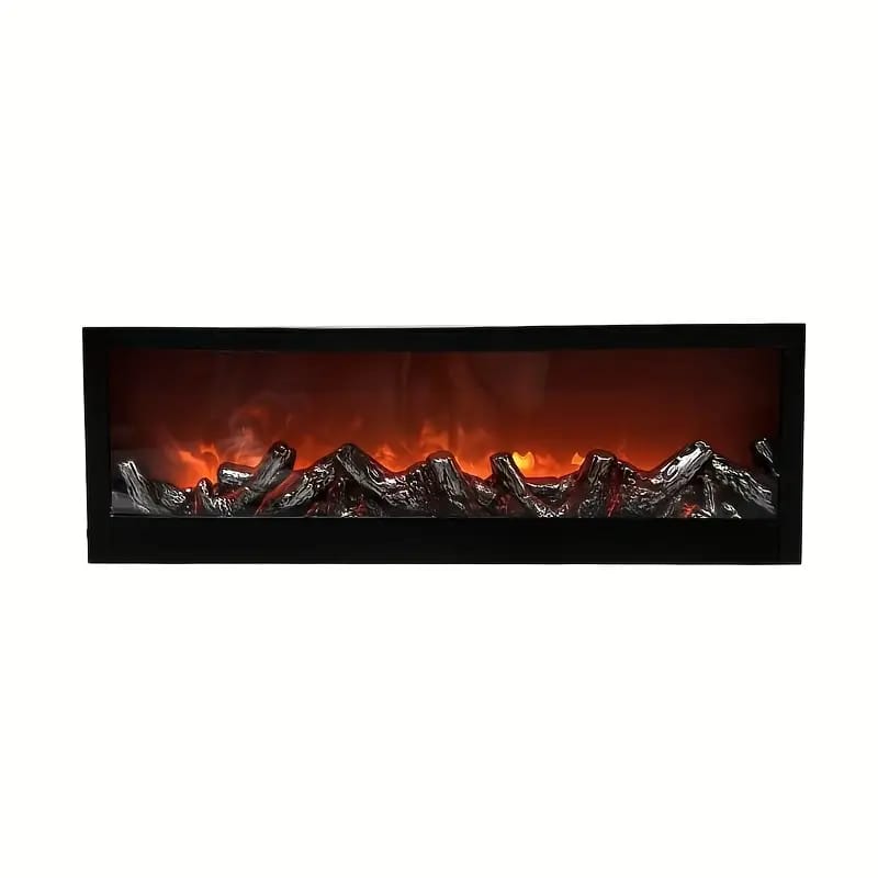 100cm LED Fireplace Display – Black