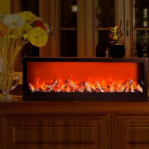 100cm LED Fireplace Display – Black