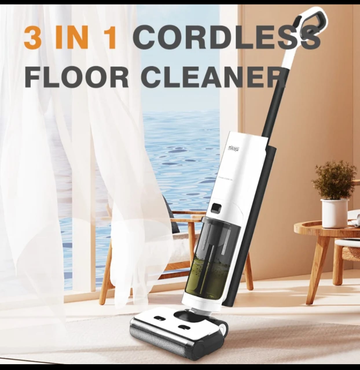 3-in-1 Cordless Floor Cleaner | Vacuum, Wash & Self-Clean