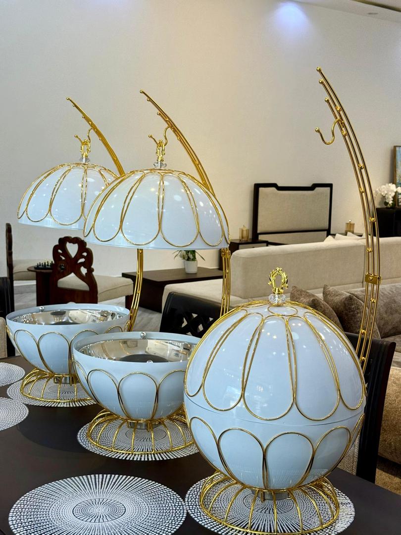 8L Egg-Shaped Luxury Chafing Dish Hanging Buffet Food Warmer