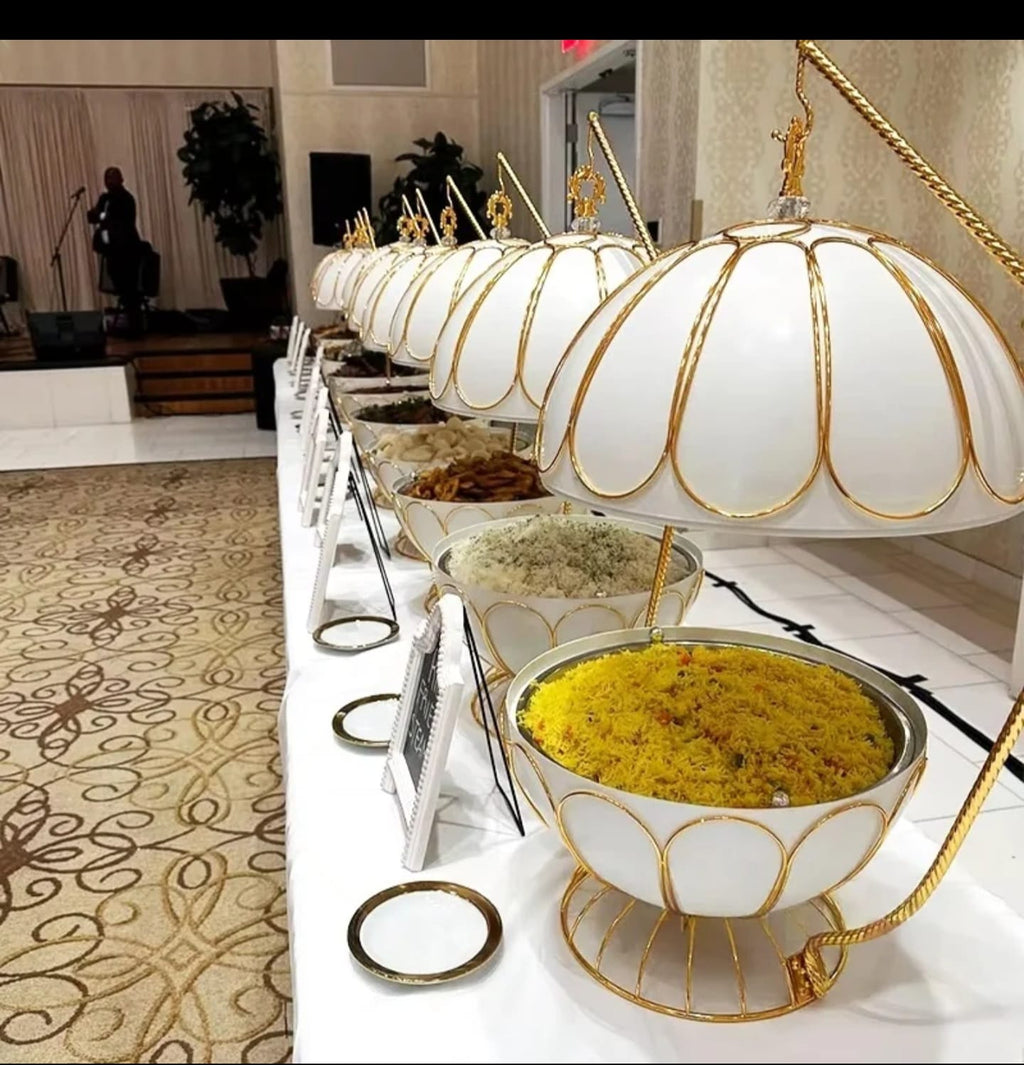 8L Egg-Shaped Luxury Chafing Dish Hanging Buffet Food Warmer