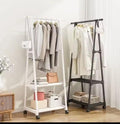 Indoor Triangular Coat Rack with Wheels – Multi-Layer Mobile Hanger