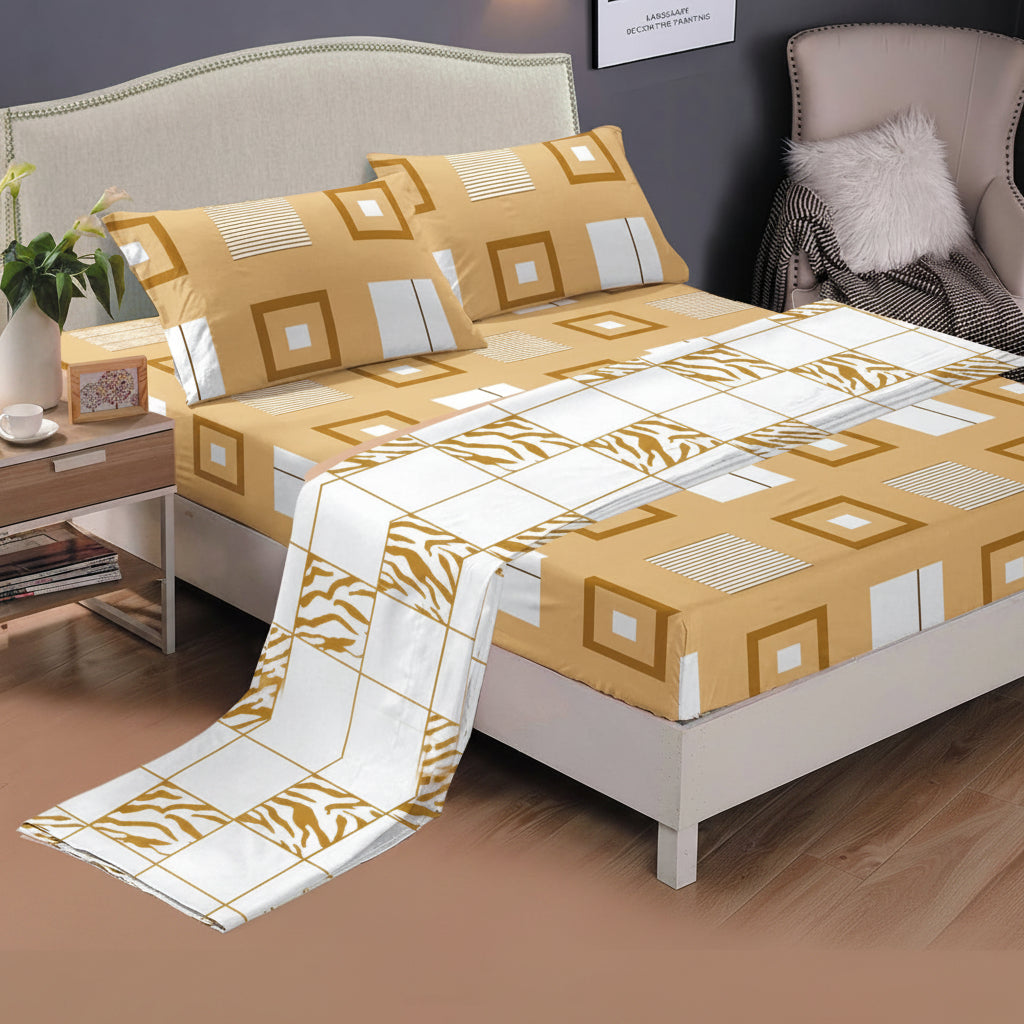 Jimmy Home Textile 6-Piece Printed Cotton Bedsheet Set – Size 6×7 | Multiple Designs