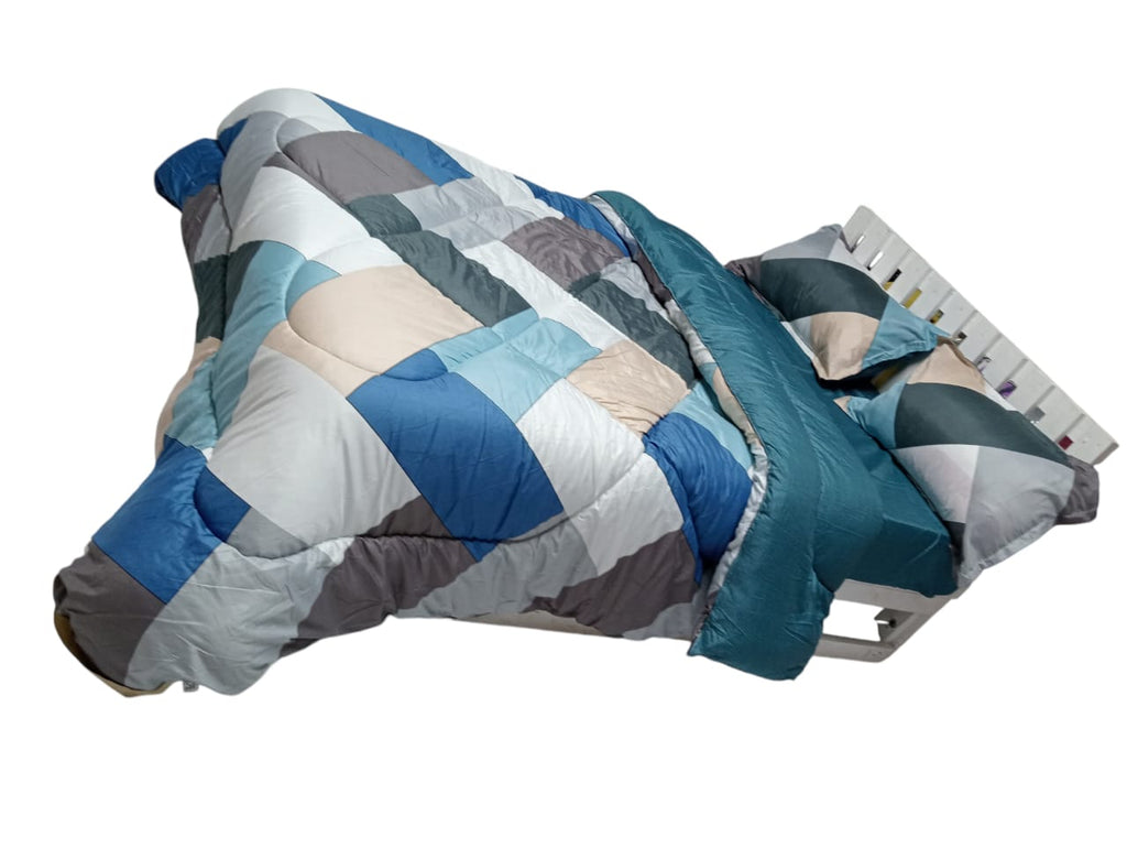 Double-Sided Printed Cotton Duvet Cover Set – 4-Piece | Size 6×7 | Multiple Designs