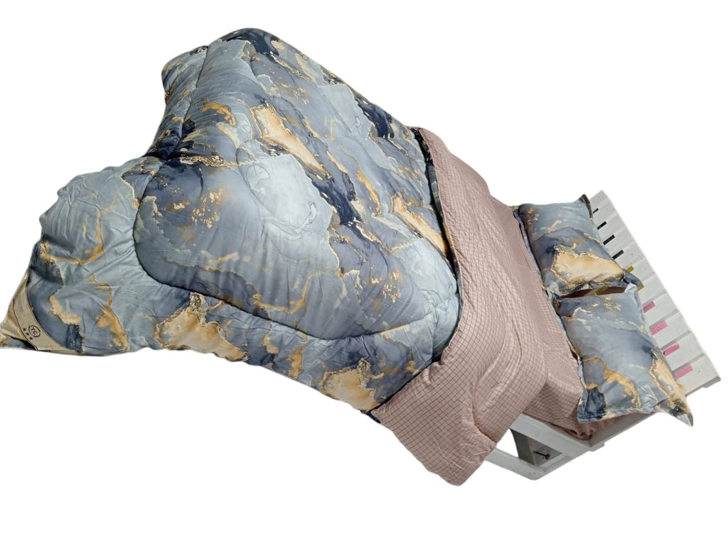 Double-Sided Printed Cotton Duvet Cover Set – 4-Piece | Size 6×7 | Multiple Designs