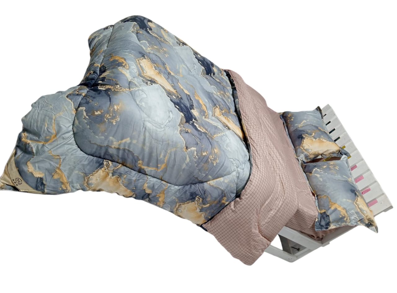 Double-Sided Printed Cotton Duvet Cover Set – 4-Piece | Size 6×7 | Multiple Designs