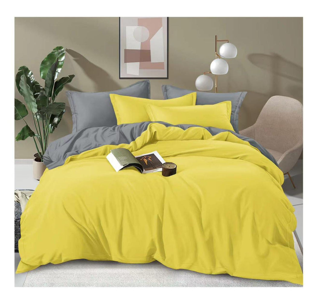 Plain Double-Sided Cotton Duvet Cover Set – 4-Piece | Size 6×7 | Multiple Colours