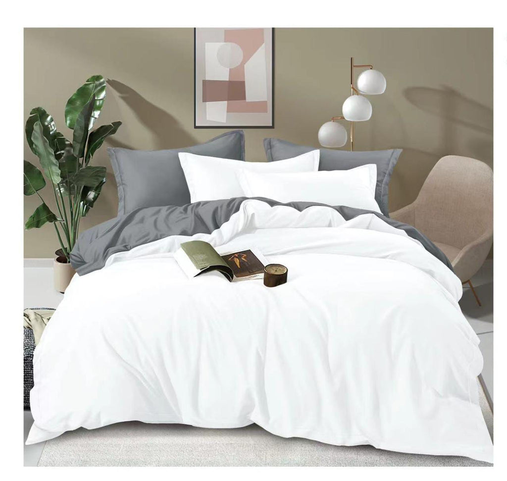 Plain Double-Sided Cotton Duvet Cover Set – 4-Piece | Size 6×7 | Multiple Colours