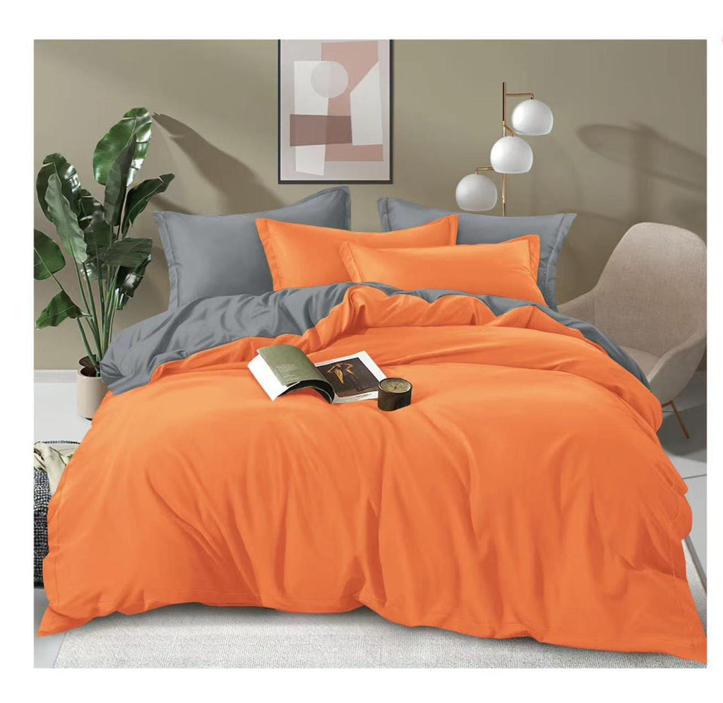 Plain Double-Sided Cotton Duvet Cover Set – 4-Piece | Size 6×7 | Multiple Colours