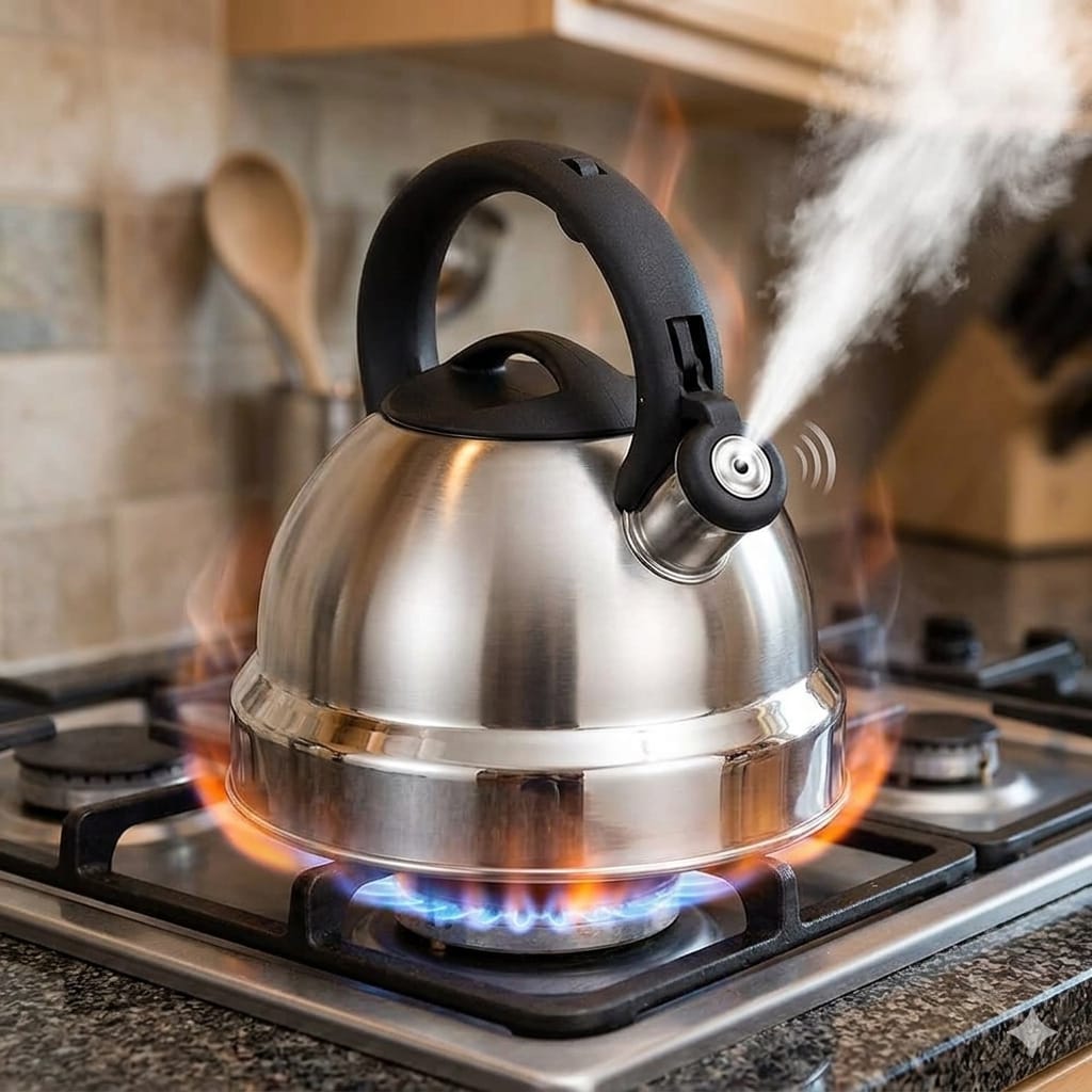 3.0L Stainless Steel Whistling Kettle – Fast Heating, All Stove Types