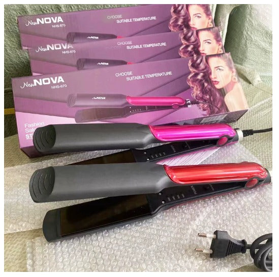 NeoNOVA 2-in-1 Ceramic Flat Iron Hair Straightener & Curler | Professional Salon Use