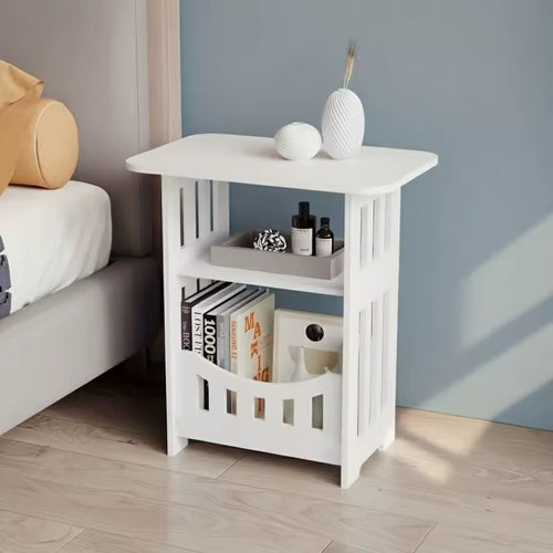 Modern Nordic Style Wooden Storage Table – Bedside & Living Room Organizer