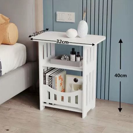 Modern Nordic Style Wooden Storage Table – Bedside & Living Room Organizer