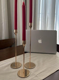 Classic 3 in 1 Metallic Candle Holder Set