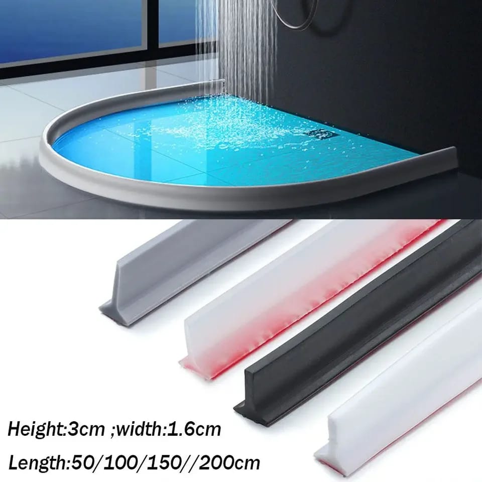 Silicone Shower Barrier Bathroom Water Stopper – Bottom Sealing Strip