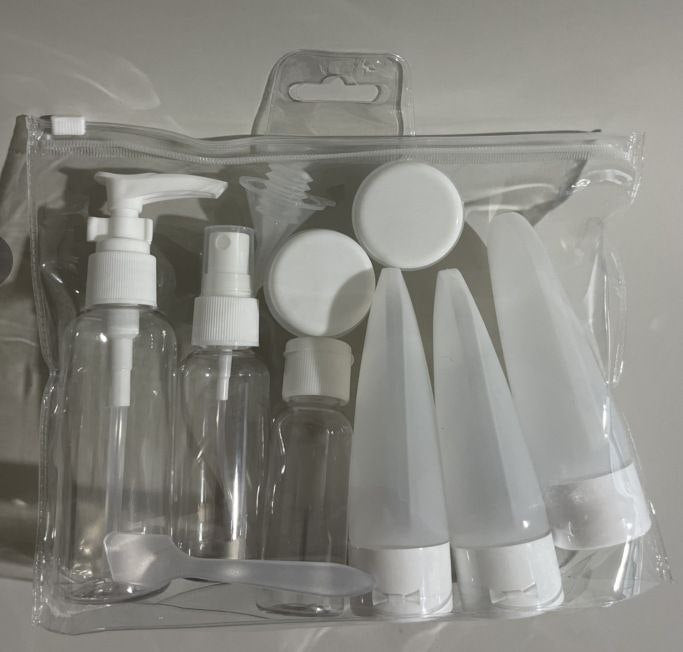 Travel Cosmetics 11pc Bottle & Container Storage Set