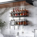 2-Piece No-Drill Adhesive Shower Caddy Shelf – Rustproof Bathroom & Kitchen Organizer