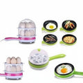 Electric 2-in-1 Multifunctional Magic Pot – Egg Boiler, Steamer & Fry Grill | 3 Colours