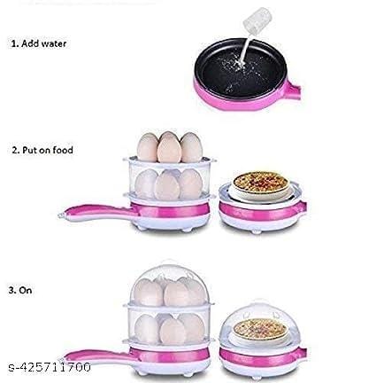 Electric 2-in-1 Multifunctional Magic Pot – Egg Boiler, Steamer & Fry Grill | 3 Colours