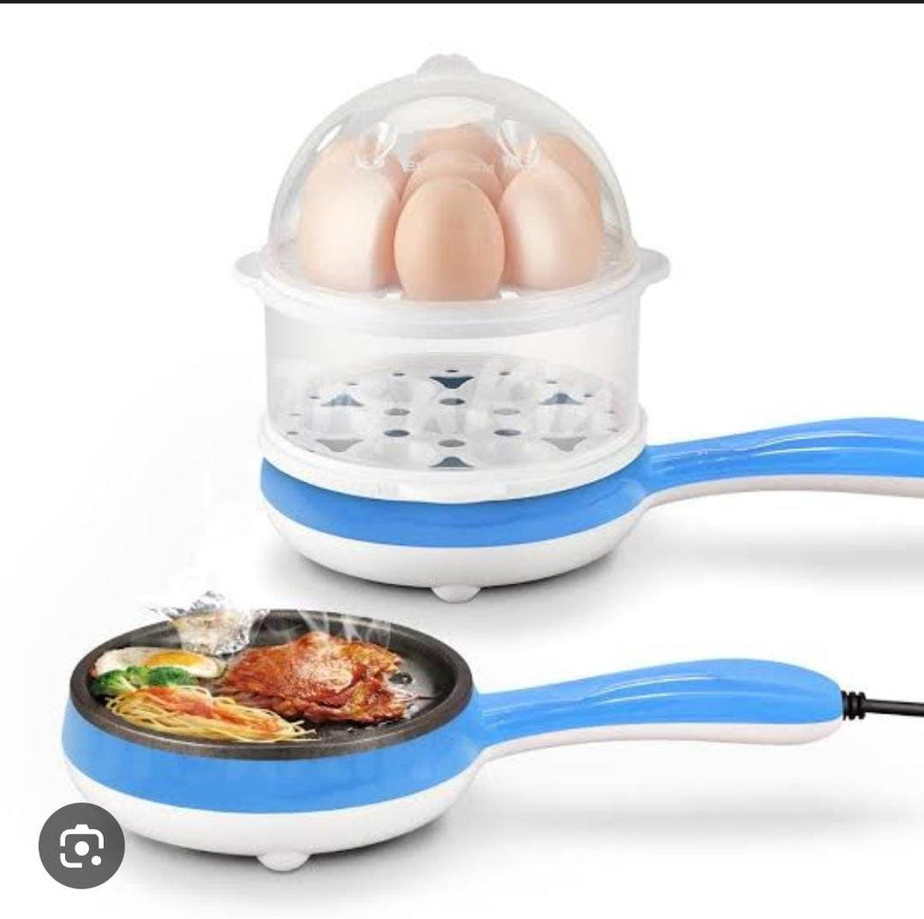 Electric 2-in-1 Multifunctional Magic Pot – Egg Boiler, Steamer & Fry Grill | 3 Colours