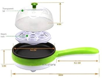 Electric 2-in-1 Multifunctional Magic Pot – Egg Boiler, Steamer & Fry Grill | 3 Colours