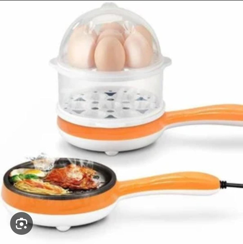 Electric 2-in-1 Multifunctional Magic Pot – Egg Boiler, Steamer & Fry Grill | 3 Colours