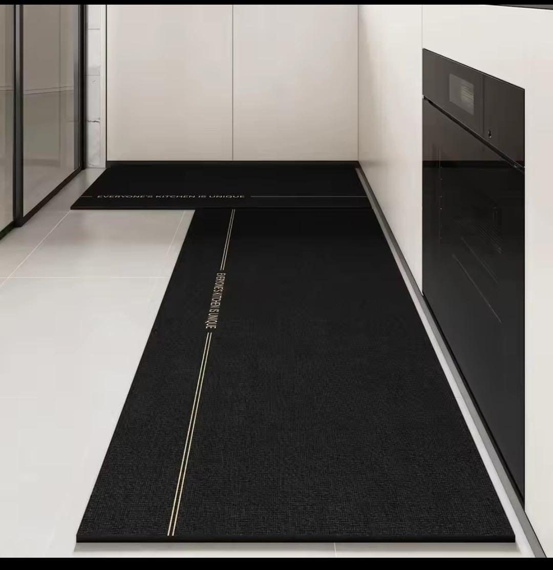 Anti-Slip Rubber Bottom Kitchen Mat Set – 2 Pcs (40×60cm + 40×120cm)