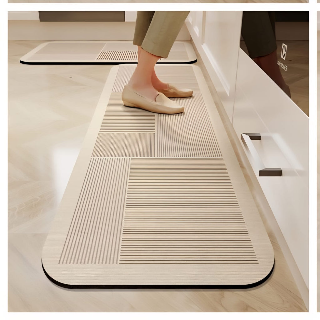 Anti-Slip Rubber Bottom Kitchen Mat Set – 2 Pcs (40×60cm + 40×120cm)