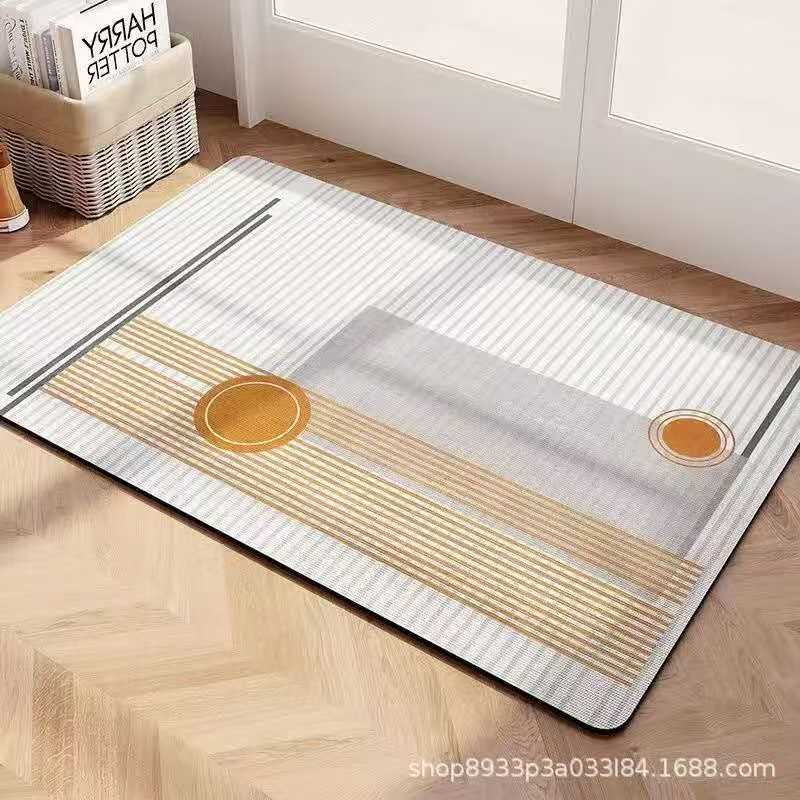 Geometric Pattern Anti-Slip Door & Bath Mat – 50×80cm (Large)