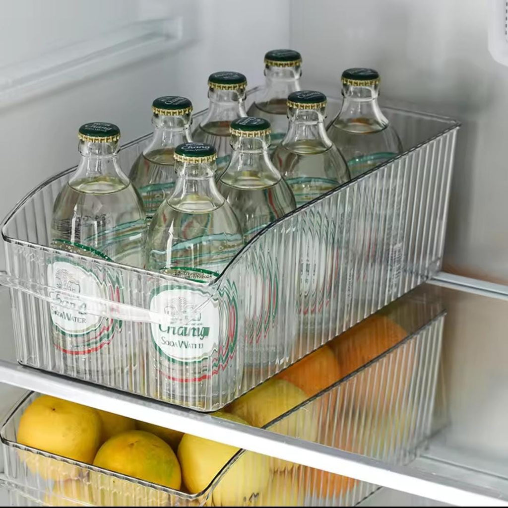 Large Clear Acrylic Fridge & Multipurpose Storage Organizer Bin