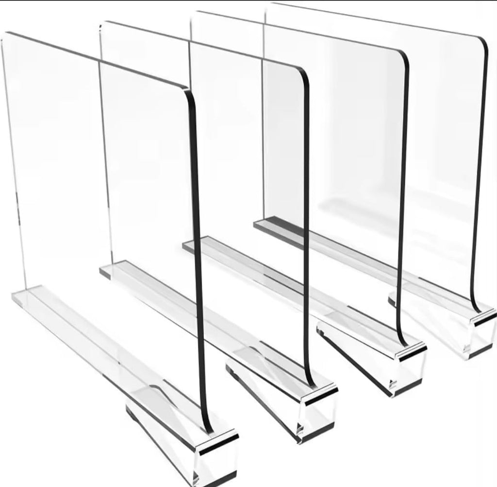 Acrylic Closet Shelf Dividers – Clear Wardrobe Organizer (Set of 6)