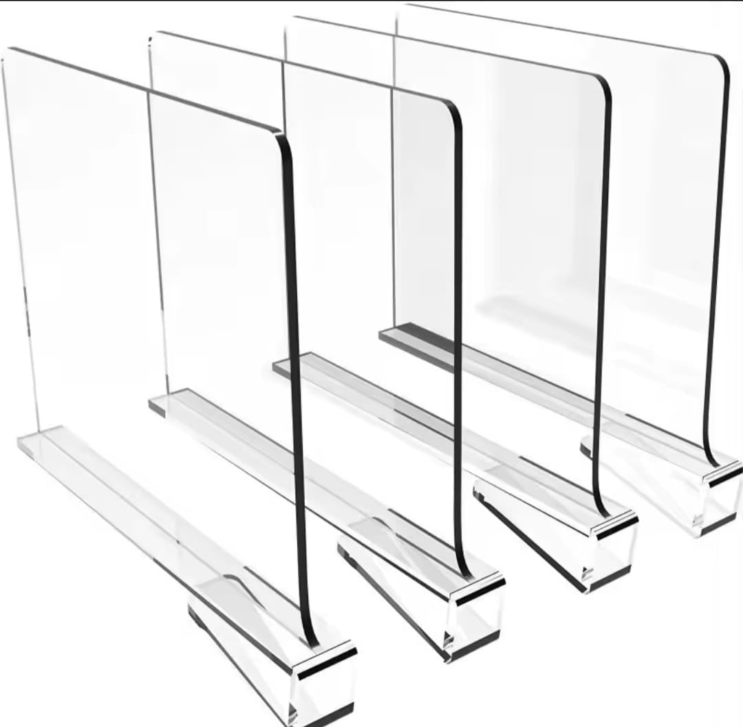 Acrylic Closet Shelf Dividers – Clear Wardrobe Organizer (Set of 6)