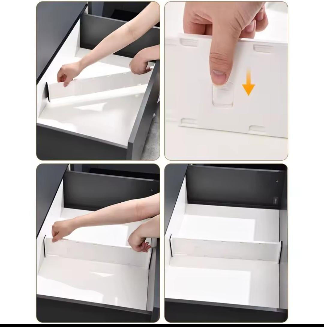 Telescopic Drawer Dividers – Adjustable ABS Plastic Separator