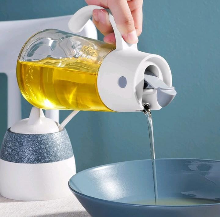 Glass Non-Spill Oil Dispenser Jar – 650ml