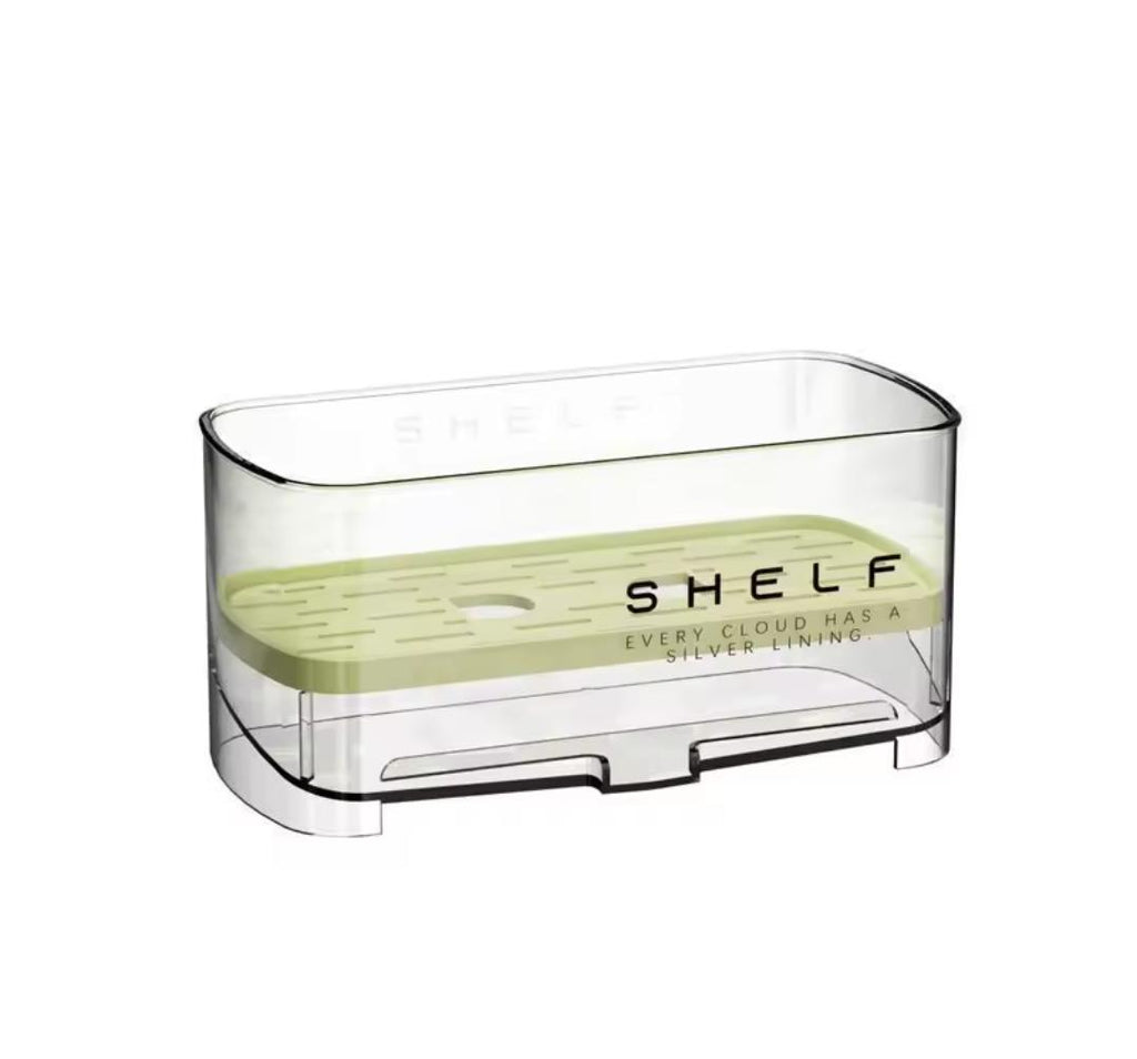 Minimalist ABS Plastic Sink Caddy with Drainer Tray