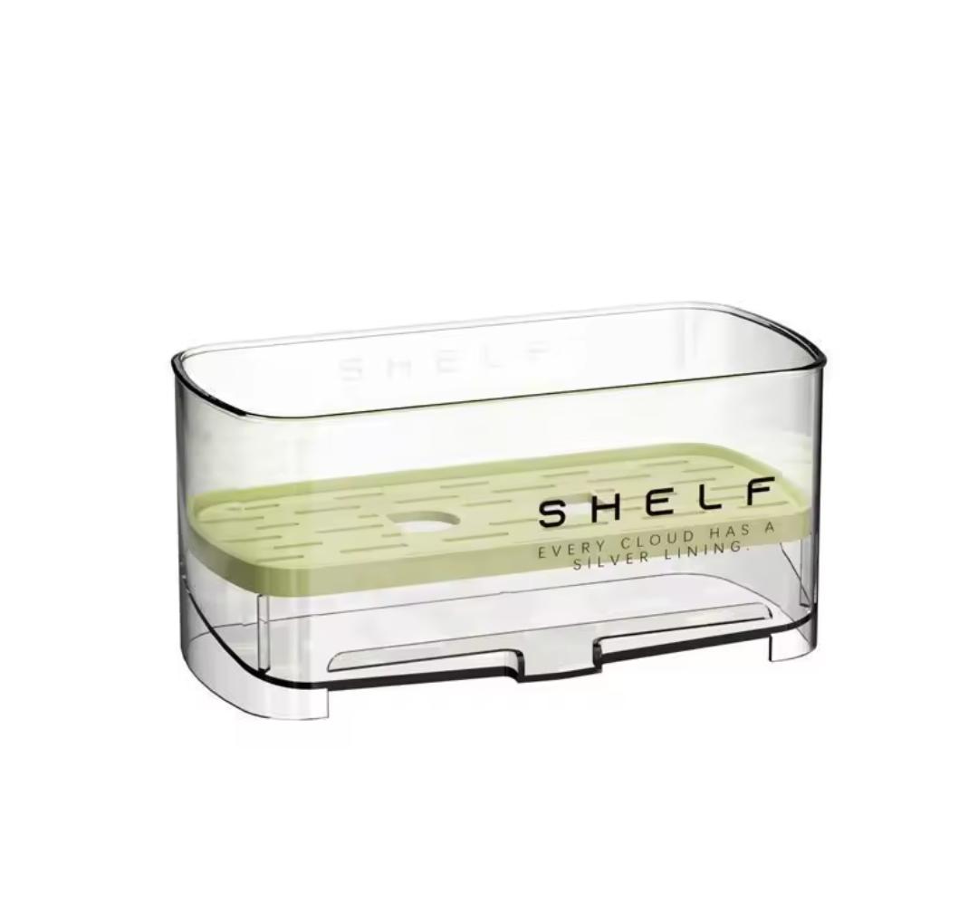 Minimalist ABS Plastic Sink Caddy with Drainer Tray