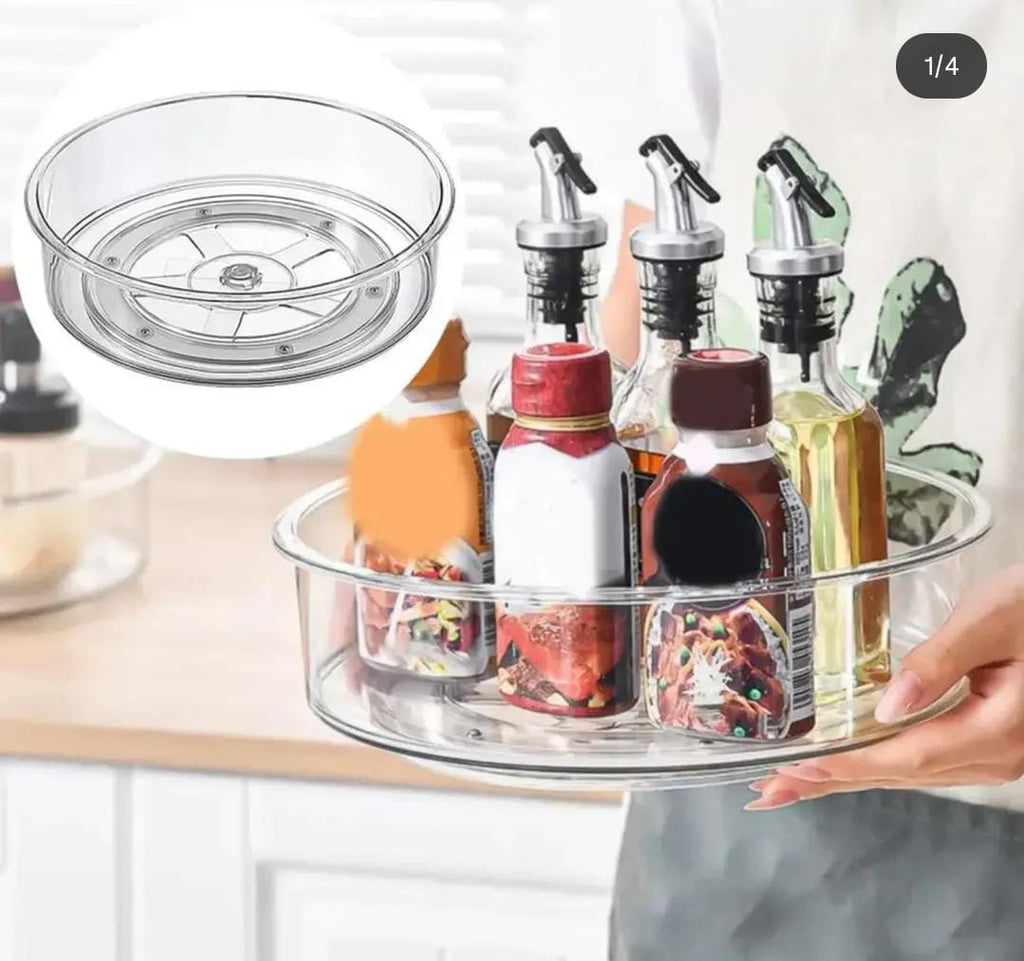 Diamond Acrylic 360° Rotating Lazy Susan – 2 Tier