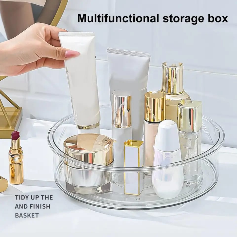 Diamond Acrylic 360° Rotating Lazy Susan – 2 Tier