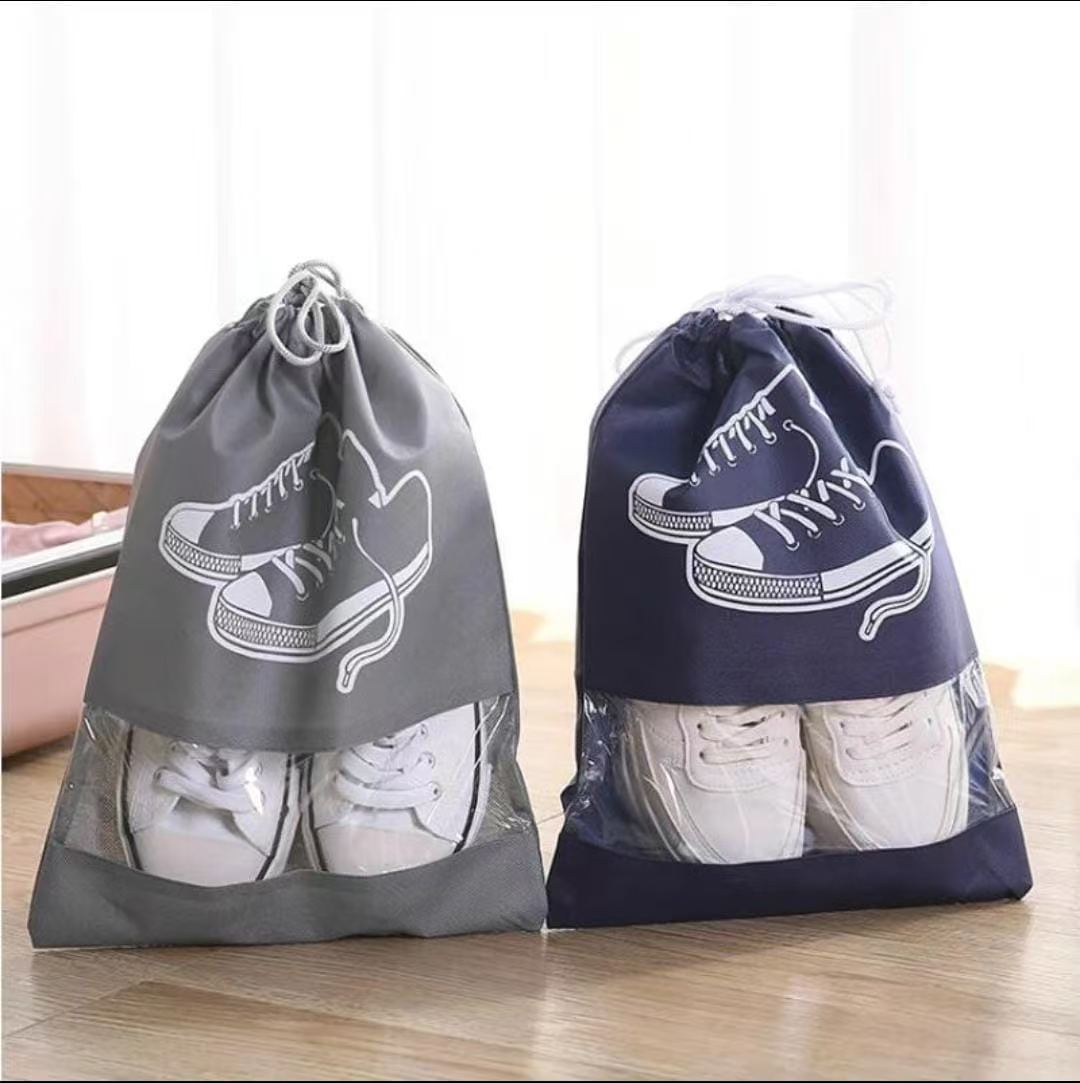 Non-Woven Portable Shoe Storage Bag – Travel & Home Organizer 26.5×36cm