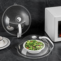 Heavy Microwave Food Cover with White Handle – BPA Free