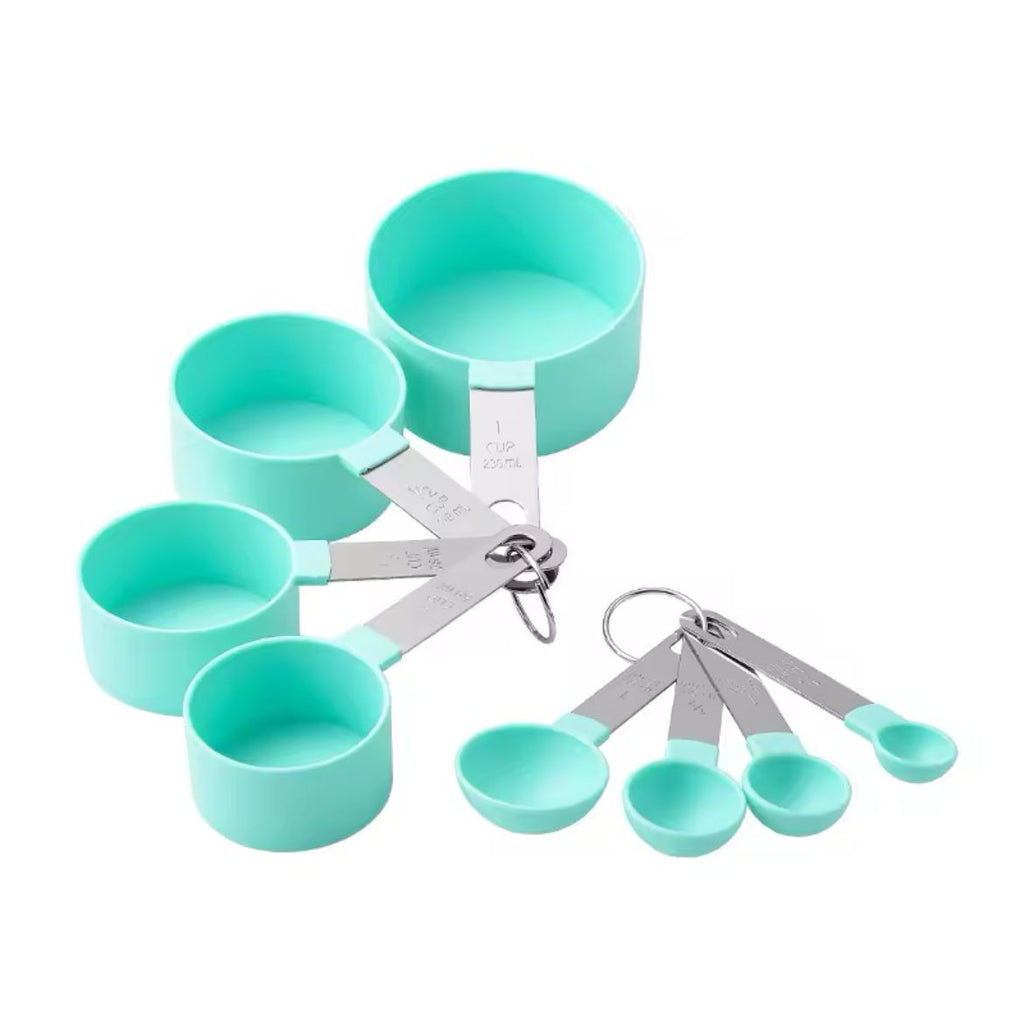 8-Piece Measuring Cups & Spoons Set with Stainless Steel Handles