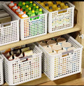Medium White Plastic Storage Basket & Organiser – 29.5x20x17cm