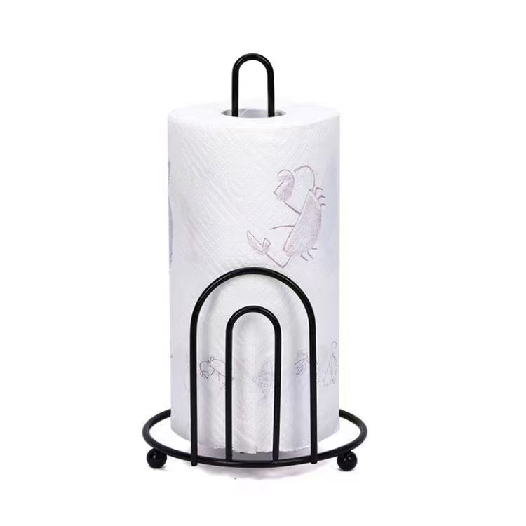 Black Metal Wire Paper Towel Holder – Freestanding