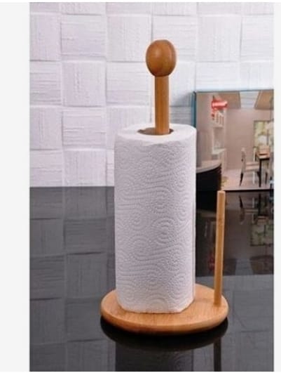 Bamboo Wood Freestanding Paper Towel Holder